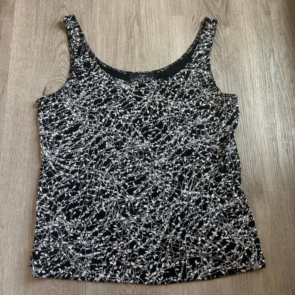 Alex evenings black sparkly tank top